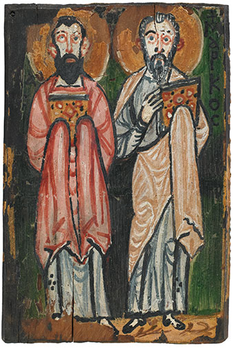 St. Mark and St. Luke; Right cover of The Washington Manuscript of the Gospels